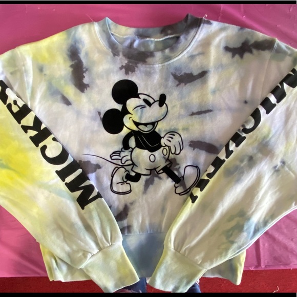 Disney | Tops | Mickey Mouse Tie Dyed Sweatshirt Nwot | Poshmark
